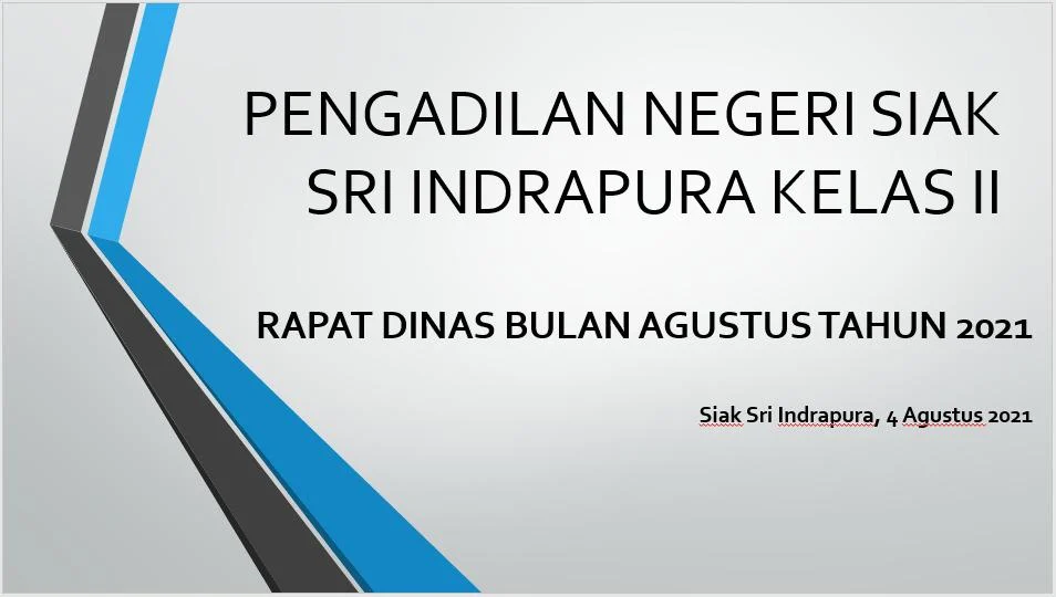 Rapat Bulanan Periode Agustus 2021 Pengadilan Negeri Siak Sri Indrapura