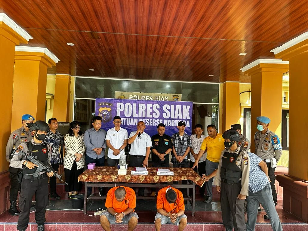 Pemusnahan Barang Bukti Narkotika Jenis Shabu di Polres Siak