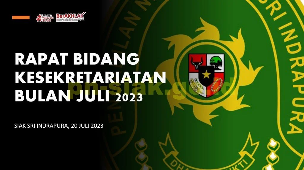 Rapat Kerja Bidang Kesekretariatan Bulan Juli 2023