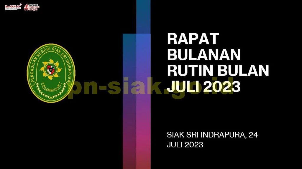 RAPAT BULANAN RUTIN BULAN JULI 2023