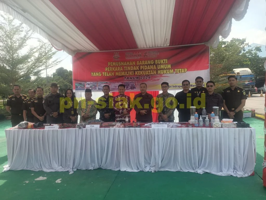 Pemusnahan Barang Bukti di Kejaksaan Negeri Siak