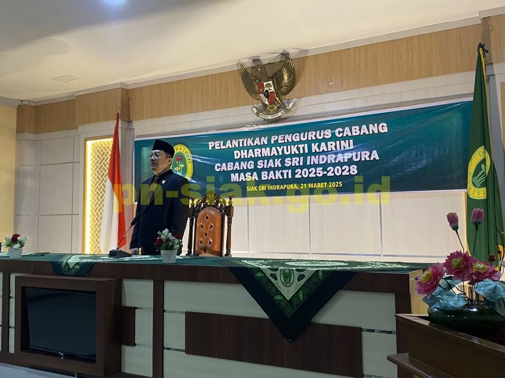 Pelantikan Pengurus Cabang Dharmayukti Karini Cabang Siak Sri Indrapura Masa Bakti 2025-2028