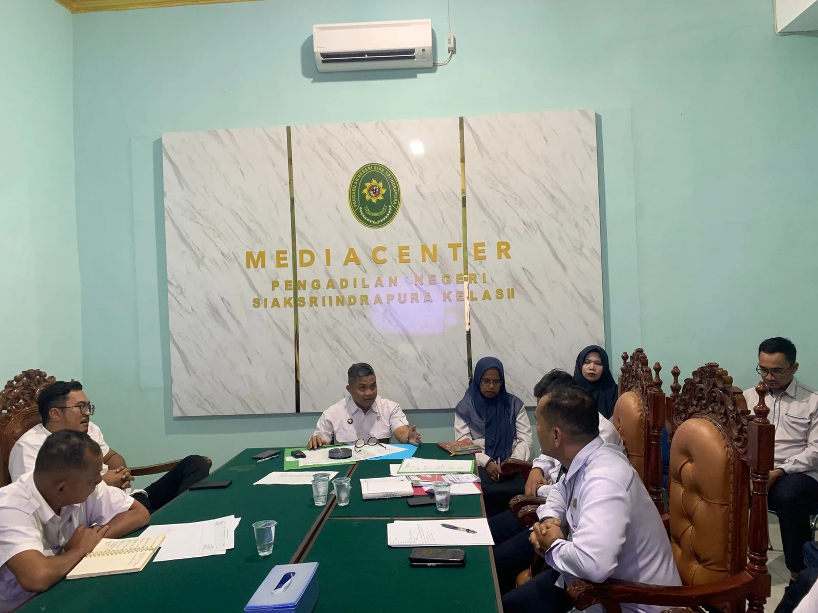 PN Siak Sri Indrapura Ikuti Pengawasan Secara Virtual Pengadilan Negeri Sewilayah Hukum PT Riau