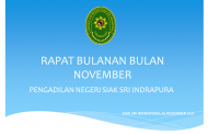 Rapat Bulanan November 2021 Pengadilan Negeri Siak Sri Indrapura